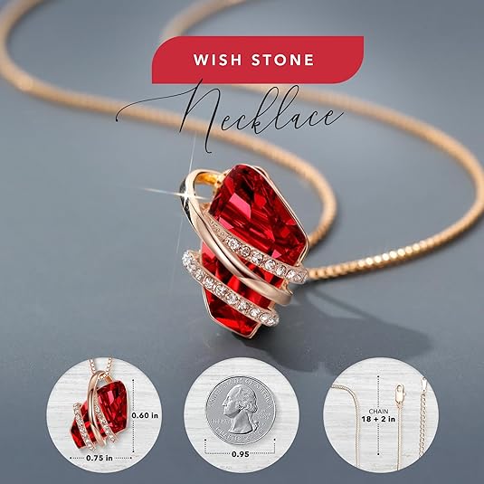 July Birthstone Crystal Necklace